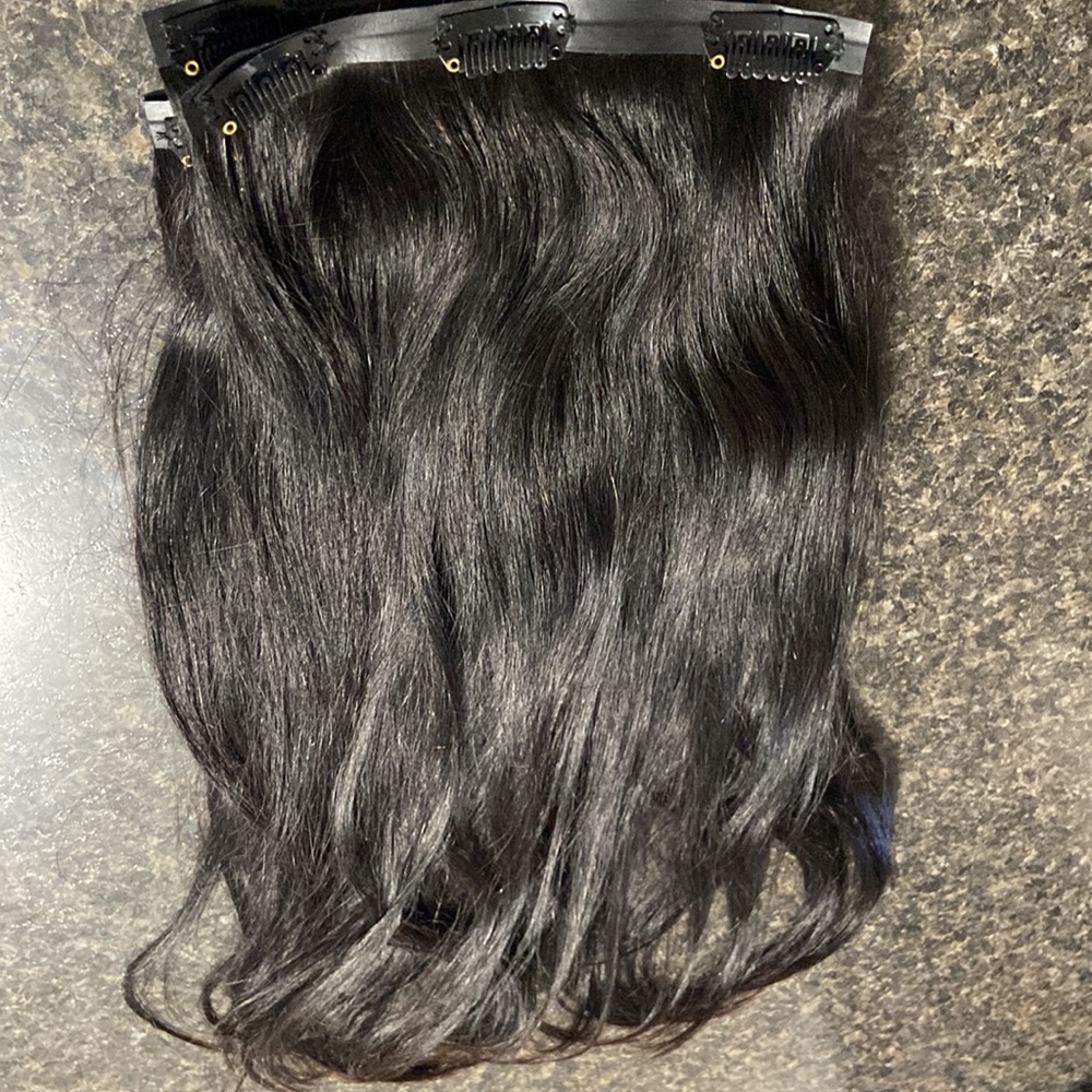 Lashey Amazon Clip In Hair Extensions Straight Natural Black 18"